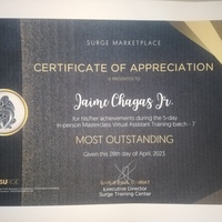 Masterclass Virtual Assistant Course-Outstanding Certificate