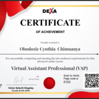 PROFESSIONAL VITRUAL ASSISTANT CERTIFICATE