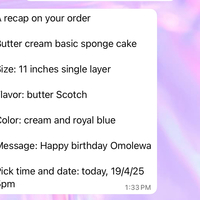Order Confirmation via WhatsApp