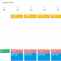 Calendar management using Google Calendar