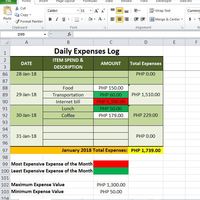 Created MS Excel tables with conditional formatting