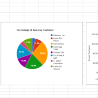 Google Sheet w/ pie chart and line graph
