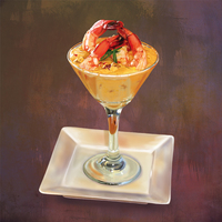 Editorial Illustration "Shrimp and Grits Recipe"