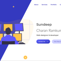 Personal website landing page