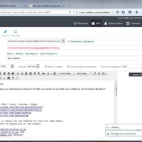 Answering an inquiry.