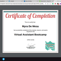 Certificate of Completion