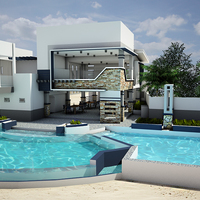 Exterior Render f Resort's Rear View