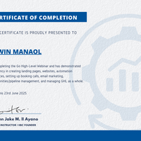 GOHIGHLEVEL COMPLETION CERTIFICATE