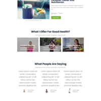 A nutritionist website created from scratch