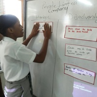 Engaged student in a lesson
