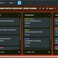 Weekly Task Schedule with Trello