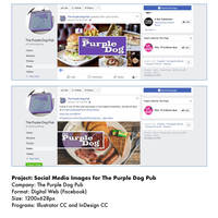 The Purple Dog Pub Social Media posts