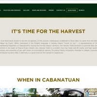 Website copy for Harvest Hotel