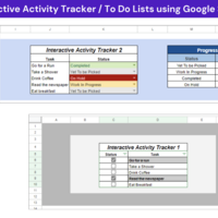 Interactive Activity Tracke (Using Dropdown Lists