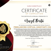 Freelancing course certificate