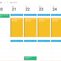 I created a sample client schedule using Google Calendar.