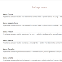 Normal Menu Page