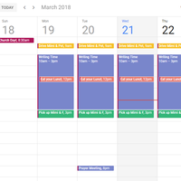 Schedule Management in Google Calendar