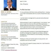 Created Profile Overview in MS Word