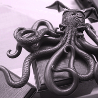Cthulhu Box Cover. Polymer Clay.