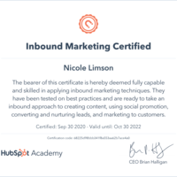 Inbound Marketing Certificate