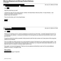 Handled missing shipment and wrong delivery.