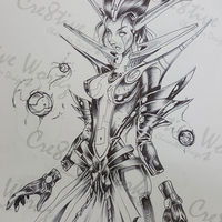 Female Mage Concept Traditional Sketch
