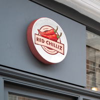 Pizza shop Signboard mockup 