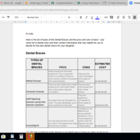 Internet research using Google Docs