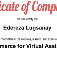 Certification from my Online Course