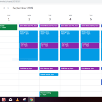 Calendar organization using Google Calendar