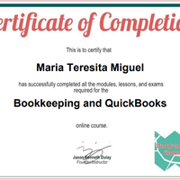 Bookkeping and Quickbooks Certficate