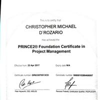 Prince2 Foundation Certificate