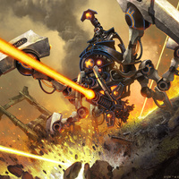 Treyarch Stalker illustration for MTG x Warhammer