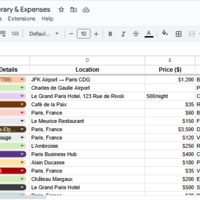 Flight Planning & Travel Itineraries Using Google Sheets