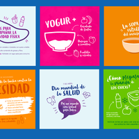 Posteos en redes sociales para Fundación Danone