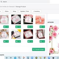Print on demand product listing and design upload