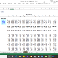 sample projected profit and loss excel