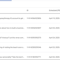 Facebook scheduled posts