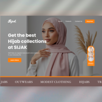 Sijak website for an Hijab store.