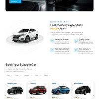 Car rental services Landing Page