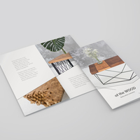 Brochure to advertise an exclusive wooden furniture brand