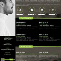 editable CV (black/white) - not mine resume