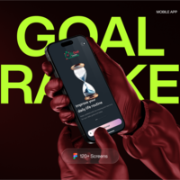 Goal tracker mobile app design from scratch
