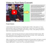 vedio to text Data Convert 