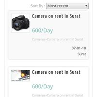 Cameras on rent 