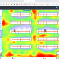 Shopping counter heat map