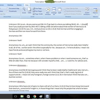 Transcribing audio interview