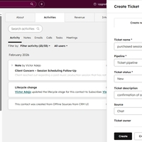 Managing ticket on hubspot 