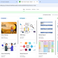 Kanban view of Work Task Tracker